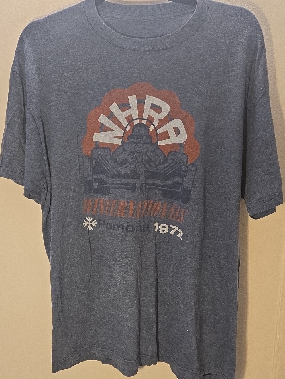 Vintage Graphic Navy Blue Men's T-Shirt